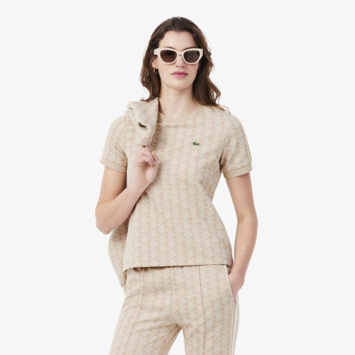 Женская хлопковая футболка Lacoste