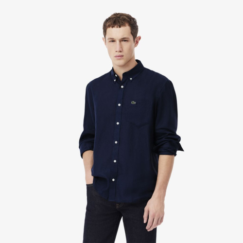 Мужская льняная рубашка Lacoste стандартного кроя