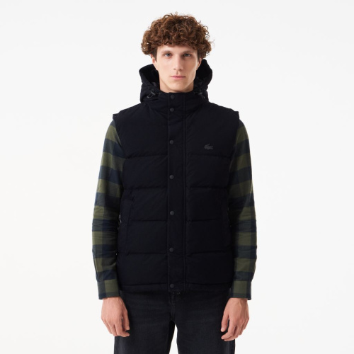 Мужской утеплённый жилет Lacoste с капюшоном