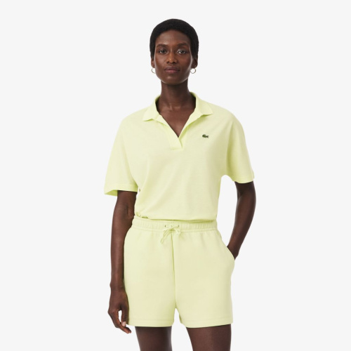 Женская рубашка-поло Lacoste из струящегося хлопка свободного кроя