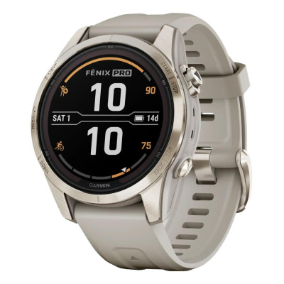 Смарт-часы Garmin Fenix 7S Pro Sapphire Solar (Soft Gold) (010-02776-15)