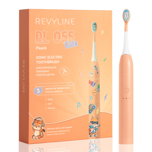 Электрическая зубная щетка Revyline RL 055 Kids, Peach