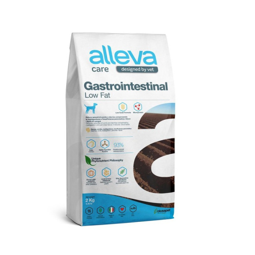 Alleva Care Dog Gastrointestinal Low Fat сухой диетический корм для собак, со сниженным уровнем жира, при заболеваниях ЖКТ - 2 кг ветеринарный супер премиум низкозерновые для взрослых с курицей для всех пород мешок Импортный корм 1 уп. х 1 шт. х 2 кг