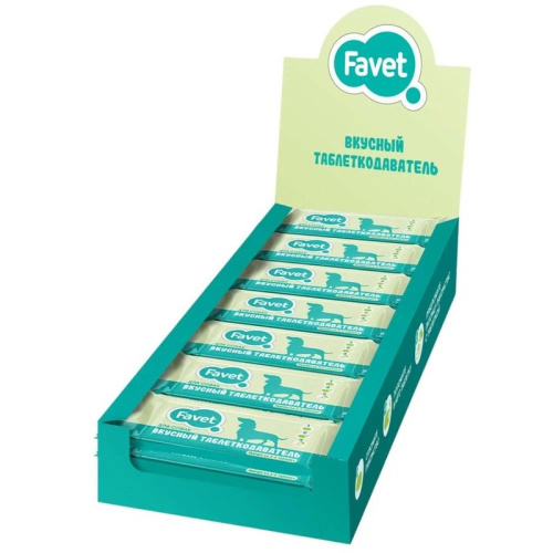 Favet Вкусный таблеткодаватель лакомство для собак, шоу-бокс - 10 г x 14 шт для взрослых Россия 1 уп. х 1 шт. х 0.14 кг