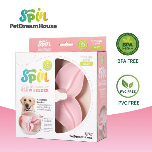 PetDreamHouse SPIN Interactive Feeder Bougainvillea Baby Pink Easy интерактивная система кормления "Спин" - бугенвиллея, розовая - 550 г для всех возрастов Великобритания 1 уп. х 1 шт. х 0.55 кг