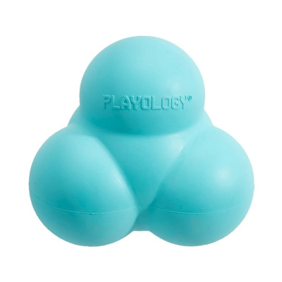 Playology Squeaky Bounce Ball игрушка для собак средних и крупных пород, жевательный тройной мяч с пищалкой, с ароматом арахиса, голубой для взрослых породы крупного размера Китай 1 уп. х 1 шт. х 0.208 кг