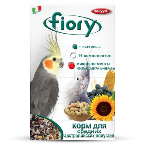 Fiory корм для средних Австралийских попугаев - 800 г для всех возрастов 1 уп. х 1 шт. х 0.8 кг