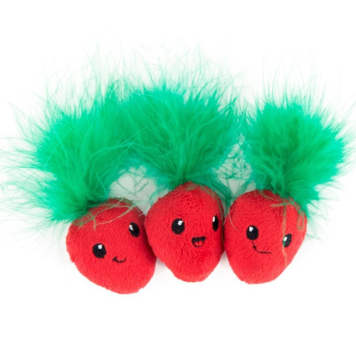 Petstages игрушка для кошек, клубнички - 3 шт в комплекте для всех возрастов для всех пород Китай 1 уп. х 1 шт. х 0.02 кг