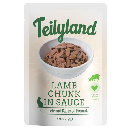 Pettric Teilyland полнорационный влажный корм для кошек, с ЯГНЕНКОМ, кусочки в соусе, в паучах - 85 г повседневный супер премиум для взрослых с ягненком для всех пород паучи Российский корм 1 уп. х 12 шт. х 1.02 кг