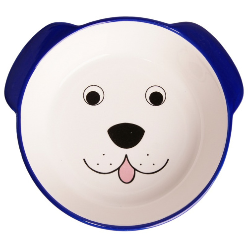 Mr.Kranch миска для собак "Мордочка собаки", керамическая, синяя - 180 мл для всех возрастов Китай 1 уп. х 1 шт. х 0.25 кг