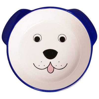 Mr.Kranch миска для собак "Мордочка собаки", керамическая, синяя - 180 мл для всех возрастов Китай 1 уп. х 1 шт. х 0.25 кг