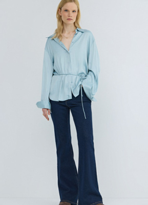 Джинсы Клёш с эластаном, Синий