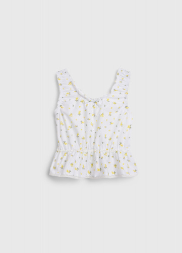Топ с принтом для девочек, Желтый