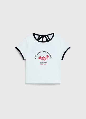 Футболка с открытой спиной для девочек, Черный