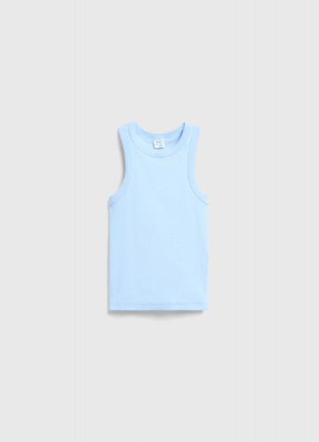 Майка в рубчик для девочек, Голубой