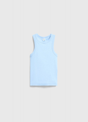 Майка в рубчик для девочек, Голубой