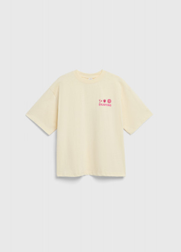 Футболка с принтом для девочек, Желтый