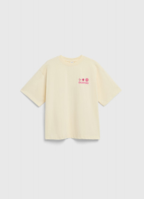 Футболка с принтом для девочек, Желтый