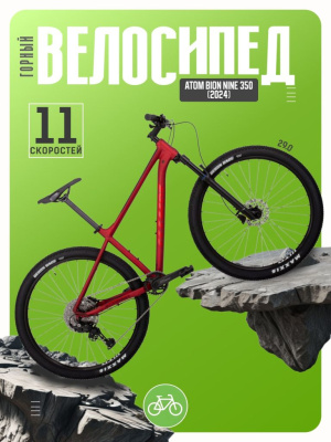 Горный велосипед Atom Bion Nine 350, год 2024, цвет Красный, ростовка 20