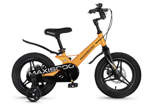Детский велосипед Maxiscoo Space Deluxe Plus 14, год 2026, цвет Оранжевый