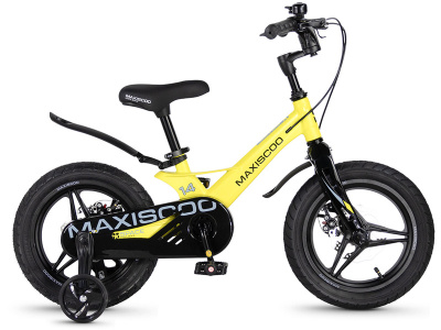Детский велосипед Maxiscoo Space Deluxe Plus 14, год 2026, цвет Желтый