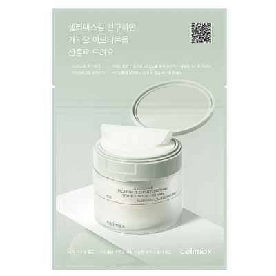 Пилинг-пэды от воспалений Celimax Ji Woo Gae Cica BHA Blemish Toner Pad 10 шт