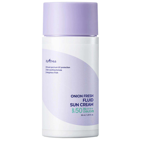 Лёгкое солнцезащитное молочко для проблемной кожи IsNtree Onion Fresh Fluid Sun Cream SPF50 PA++++