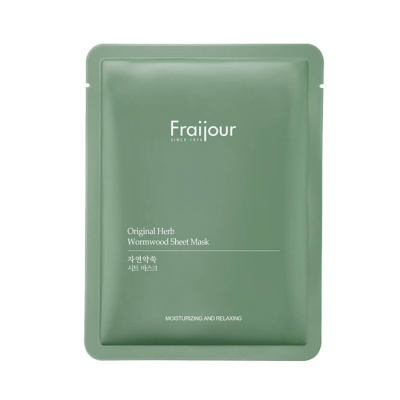 Успокаивающая тканевая маска с полынью Fraijour Original Herb Wormwood Sheet Mask