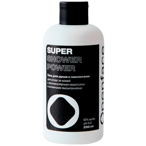 Усиленный отшелушивающий гель для душа с кислотами Openface Super Shower Power