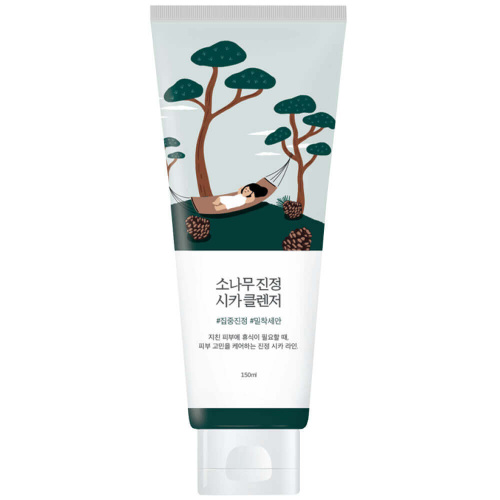 Пенка с экстрактом сосны и центеллы для проблемной кожи Round Lab Pine Calming Cica Cleanser