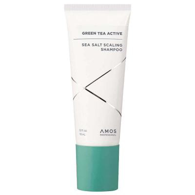 Отшелушивающий шампунь с морской солью Amos Professional Green Active Sea Salt Scaling Shampoo