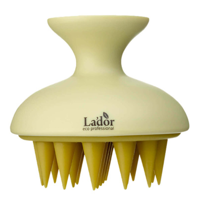 Массажная щётка для кожи головы Lador Dermatical Shampoo Brush коричневая