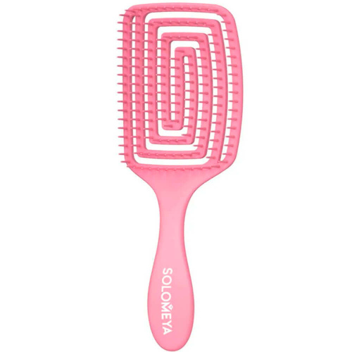 Арома-расческа для сухих и влажных волос Solomeya Wet Detangler Aroma Brush Paddle Strawberry