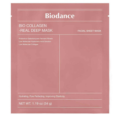 Ночная гидрогелевая маска с коллагеном для эластичности кожи Biodance Bio-Collagen Real Deep Mask 1 шт