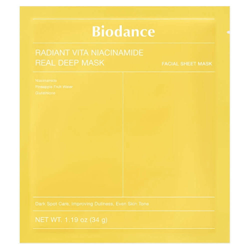Гидрогелевая маска с ниацинамидом для сияния кожи Biodance Radiant Vita Niacinamide Real Deep Mask