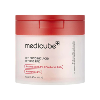 Отшелушивающие пэды с янтарной кислотой medicube Red Succinic Acid Peeling Pad
