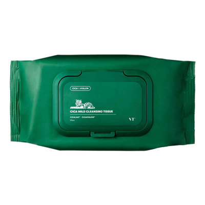 Очищающие салфетки с центеллой VT Cosmetics Cica Mild Cleansing Tissue