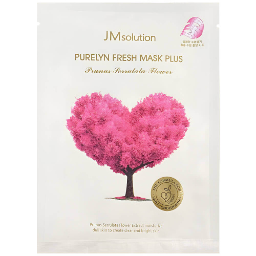 Осветляющая тканевая маска с сакурой JMsolution Purelyn Fresh Mask Plus Prunus Serrulata Flower
