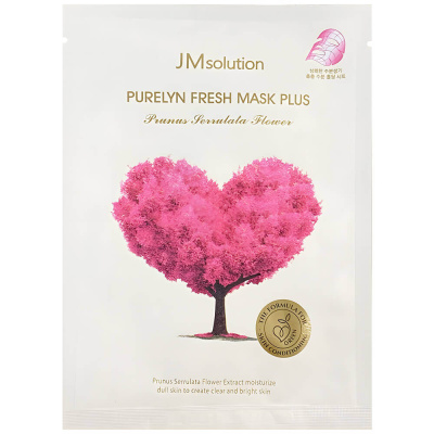 Осветляющая тканевая маска с сакурой JMsolution Purelyn Fresh Mask Plus Prunus Serrulata Flower