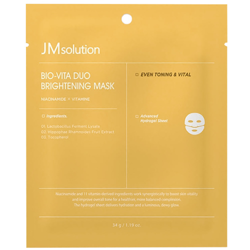 Тающая гидрогелевая маска с ниацинамидом JMsolution Bio-Vita Duo Brightening Mask