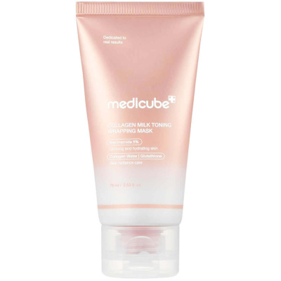 Маска-плёнка с коллагеном и ниацинамидом medicube Collagen Milk Toning Wrapping Mask