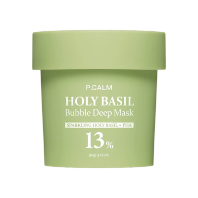 Пузырьковая глиняная маска для очищения пор P.CALM Holy Basil Bubble Deep Mask
