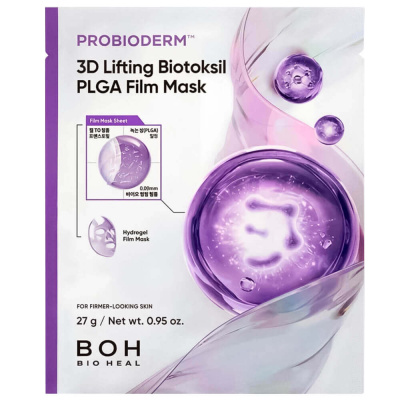 Гидрогелевая лифтинг-маска с бионитями BIOHEAL BOH Probioderm 3D Lifting Biotoksil PLGA Film Mask