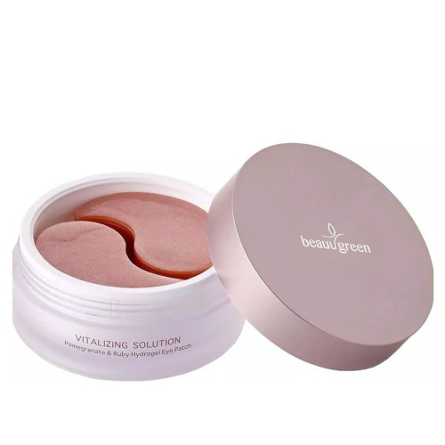 Омолаживающие гидрогелевые патчи с гранатом и пудрой рубина BeauuGreen Pomegranate Ruby Eye Patch