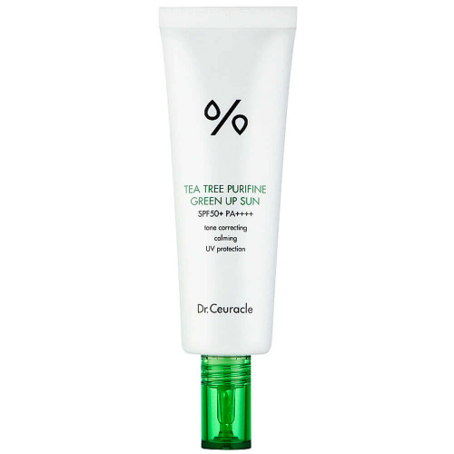 Солнцезащитный крем для проблемной кожи Dr.Ceuracle Tea Tree Purifine Green Up Sun SPF50+ PA++++