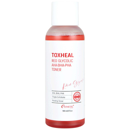 Тоник-пилинг с гликолевой кислотой Esthetic House Toxheal Red Glycolic AHA-BHA-PHA Toner