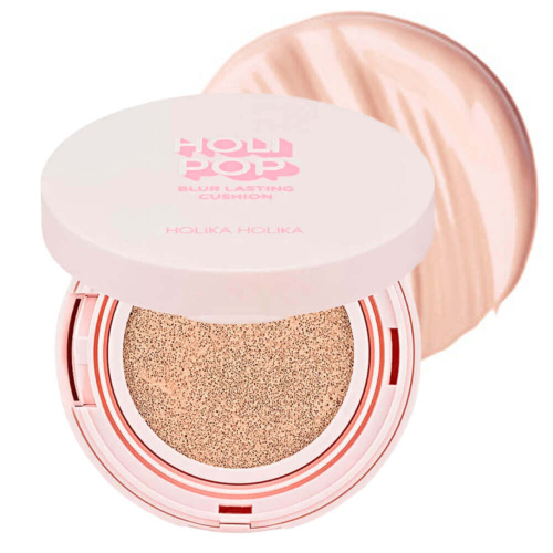 Тональный кушон для гладкости кожи Holika Holika Holipop Blur Lasting Cushion SPF50+ PA++++ 02 Pink Blur