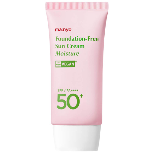 Увлажняющий солнцезащитный крем с тоном Manyo Foundation-Free Sun Cream Moisture SPF50+ PA++++