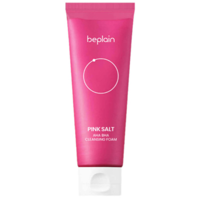 Капсульная пенка для умывания с розовой солью beplain Pink Salt AHA BHA Cleansing Foam