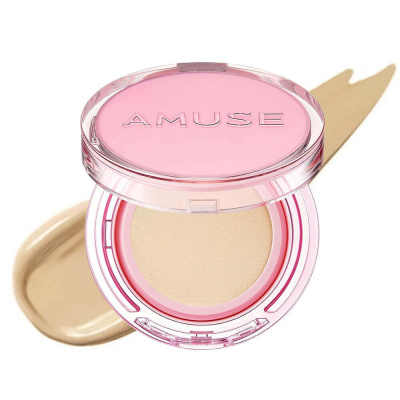 Стойкий кушон с сияющим финишем AMUSE Dew Power Vegan Cushion SPF50+ PA++++ 02 Healthy